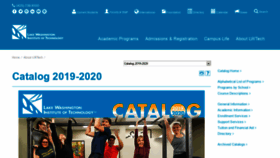 What Catalog.lwtech.edu website looked like in 2020 (4 years ago)