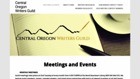 What Centraloregonwritersguild.com website looked like in 2020 (4 years ago)