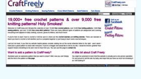 What Craftfreely.com website looked like in 2020 (4 years ago)