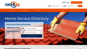 What Click4homeservices.com website looked like in 2020 (4 years ago)
