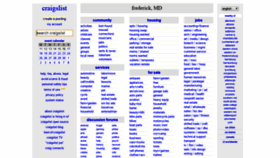 What Craigslist.com website looked like in 2020 (4 years ago)