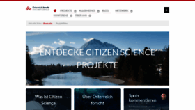 What Citizen-science.at website looked like in 2020 (4 years ago)