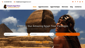 What Cleopatraegypttours.com website looked like in 2020 (4 years ago)