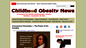 What Childhoodobesitynews.com website looked like in 2020 (4 years ago)