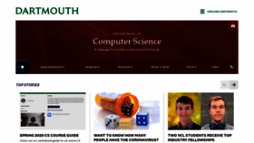 What Cs.dartmouth.edu website looked like in 2020 (4 years ago)