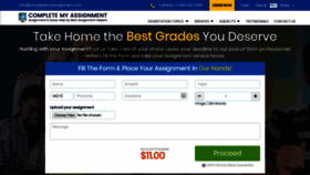 What Completemyassignment.com website looked like in 2020 (4 years ago)