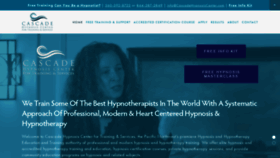 What Cascadehypnosistraining.com website looked like in 2020 (4 years ago)