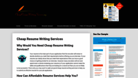 What Cheapresumewritingservices.org website looked like in 2020 (4 years ago)