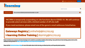 What Courses.inccrra.org website looked like in 2020 (4 years ago)