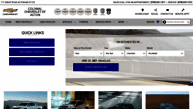 What Colonialchevy.com website looked like in 2020 (4 years ago)