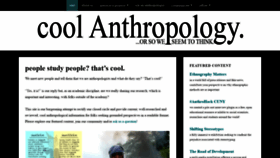 What Coolanthropology.com website looked like in 2020 (4 years ago)