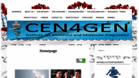 What Cen4gen.org website looked like in 2020 (4 years ago)
