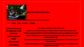 What Cajunstyleswamptours.com website looked like in 2020 (4 years ago)