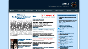 What Cmsa.co.za website looked like in 2020 (4 years ago)