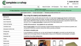 What Completecareshop.co.uk website looked like in 2020 (4 years ago)
