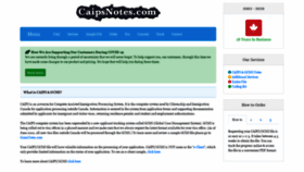 What Caipsnotes.com website looked like in 2020 (4 years ago)