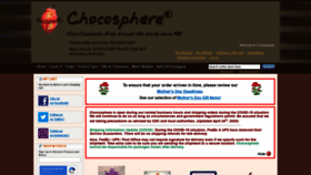 What Chocosphere.com website looked like in 2020 (4 years ago)