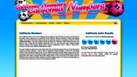 What Californianumbers.com website looked like in 2020 (4 years ago)