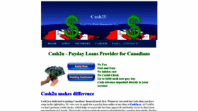 What Cash2u.ca website looked like in 2020 (5 years ago)