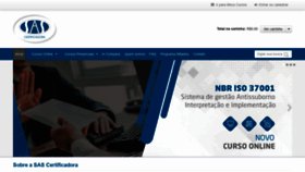 What Cursos.sascertificadora.com.br website looked like in 2020 (3 years ago)