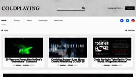 What Coldplaying.com website looked like in 2020 (4 years ago)