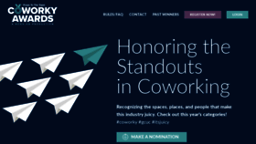 What Coworkyawards.com website looked like in 2020 (4 years ago)