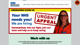 What Careers.oxfordhealth.nhs.uk website looked like in 2020 (4 years ago)