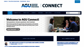 What Connect.agu.org website looked like in 2020 (3 years ago)