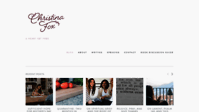 What Christinafox.com website looked like in 2020 (4 years ago)