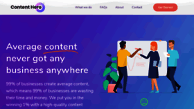 What Contenthero.co.uk website looked like in 2020 (3 years ago)