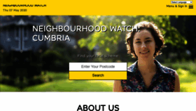 What Cumbrianeighbourhoodwatch.co.uk website looked like in 2020 (4 years ago)