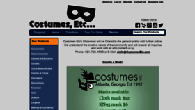 What Costumesetc.com website looked like in 2020 (3 years ago)