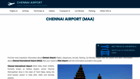 What Chennaiairport.com website looked like in 2020 (3 years ago)