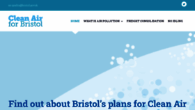 What Cleanairforbristol.org website looked like in 2020 (3 years ago)