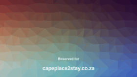 What Capeplace2stay.co.za website looked like in 2020 (3 years ago)