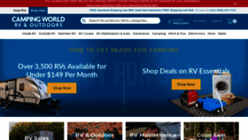 What Campingworld.com website looked like in 2020 (3 years ago)