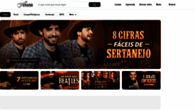 What Cifraclub.com.br website looked like in 2020 (3 years ago)