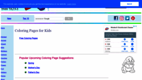 What Coloring.ws website looked like in 2020 (6 years ago)
