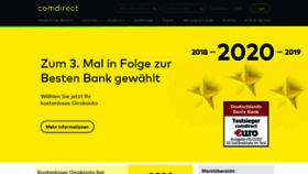 What Comdirect.de website looked like in 2020 (3 years ago)