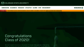 What Colostate.edu website looked like in 2020 (3 years ago)
