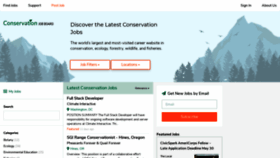 What Conservationjobboard.com website looked like in 2020 (3 years ago)