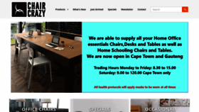 What Chaircrazy.co.za website looked like in 2020 (3 years ago)