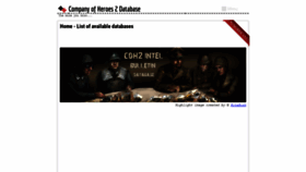 What Coh2db.com website looked like in 2020 (3 years ago)