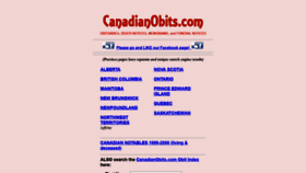 What Canadianobits.com website looked like in 2020 (3 years ago)
