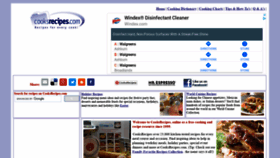 What Cooksrecipes.com website looked like in 2020 (3 years ago)
