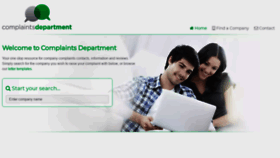 What Complaintsdepartment.com website looked like in 2020 (3 years ago)