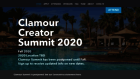 What Clamourcon.com website looked like in 2020 (3 years ago)