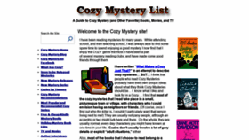 What Cozy-mystery.com website looked like in 2020 (5 years ago)