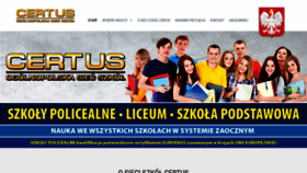 What Certus.edu.pl website looked like in 2020 (4 years ago)