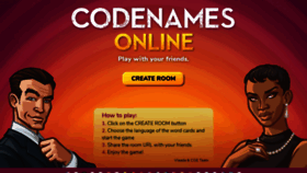 What Codenames.game website looked like in 2020 (3 years ago)